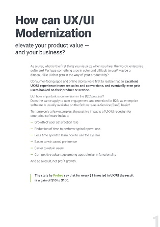 UX/UI Modernization